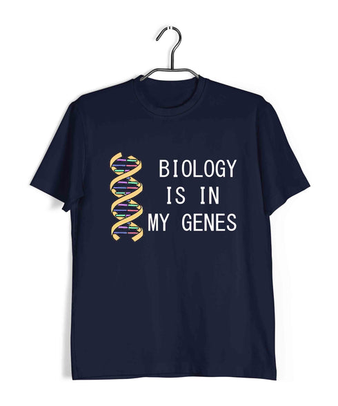 Science Nerd Biology Biology is in my Genes Custom Printed Graphic Design T-Shirt for Men